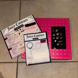 Juicy Couture Charm Bracelet Making Kit Pink and Gold Jewelry Kit Cute NIB